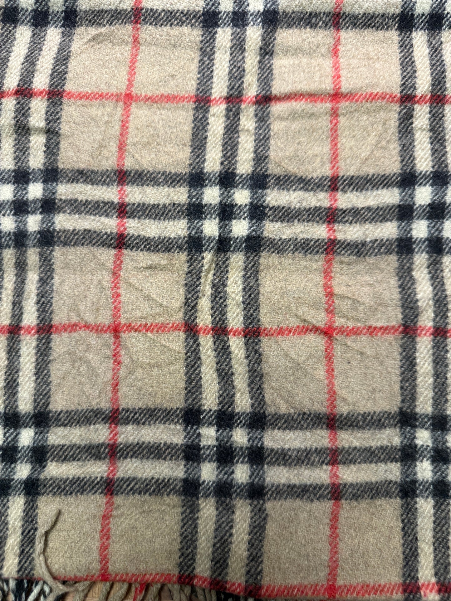 Burberry Schal 100% Lammwolle Vintage – Beige