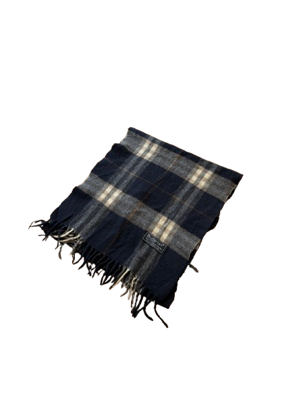 Burberry Schal 100% Lammwolle Vintage - Dunkelblau