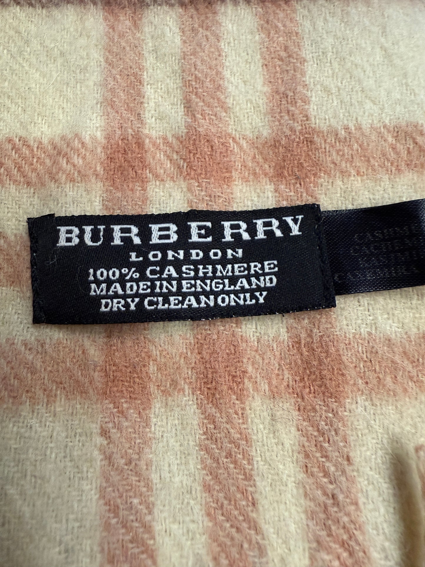 Burberry Schal 100% Kaschmir Vintage – Rosa
