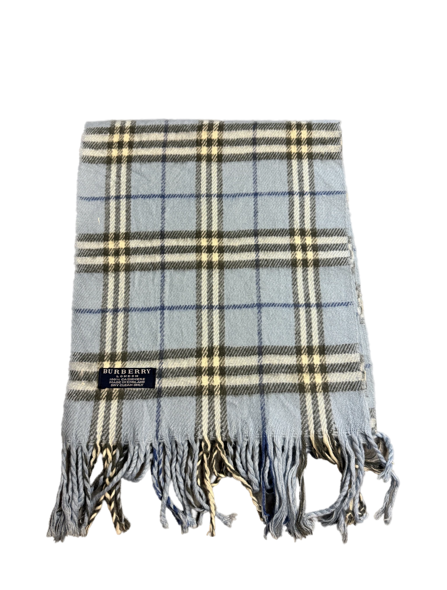 Burberry Schal 100% Kaschmir Vintage – Blau