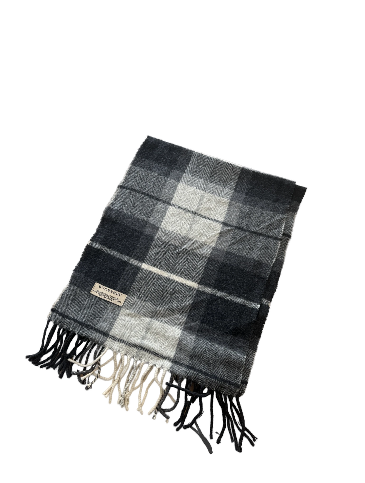 Burberry Schal 90% Merino / 10% Kaschmir Vintage – Grau