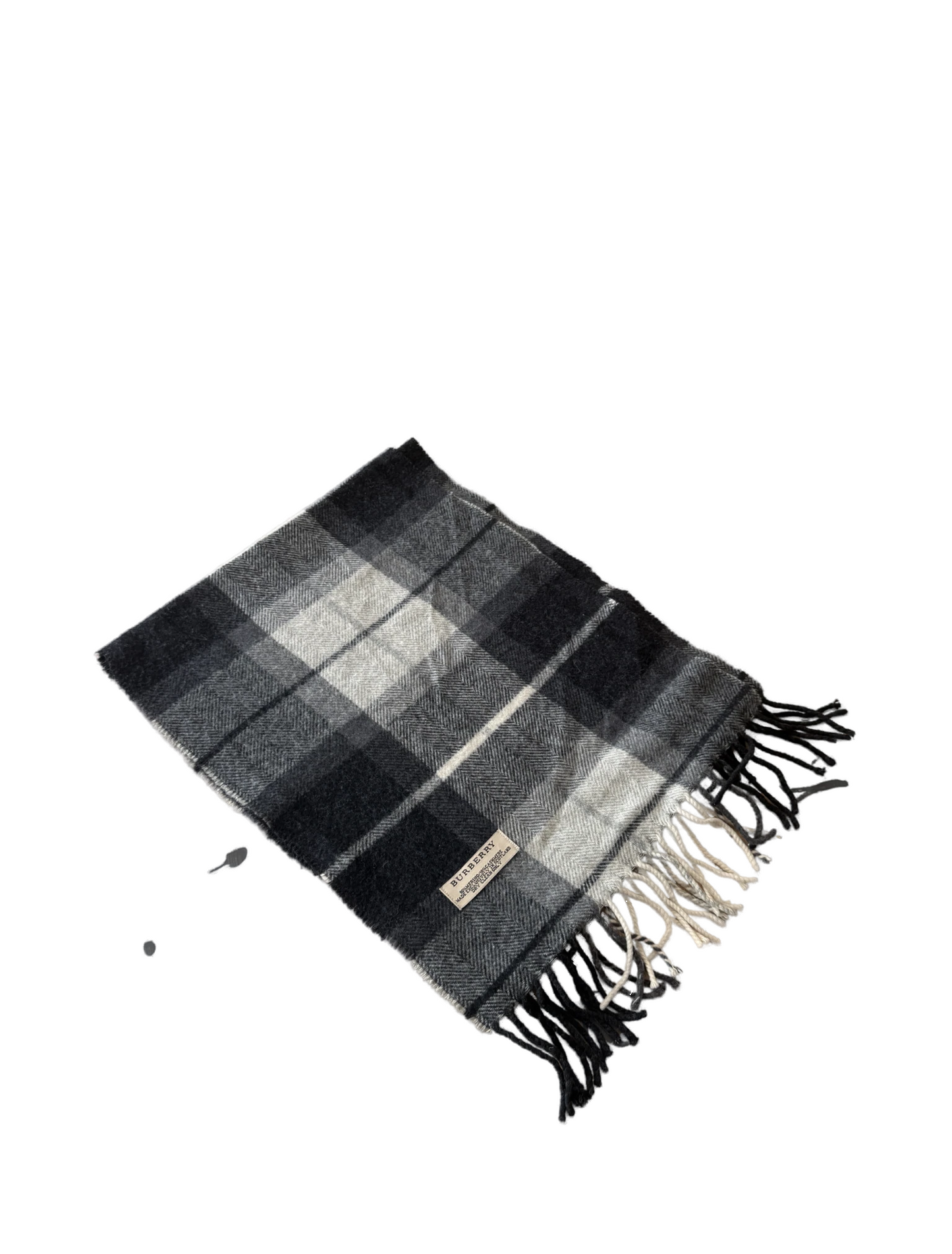 Burberry Schal 90% Merino / 10% Kaschmir Vintage – Grau