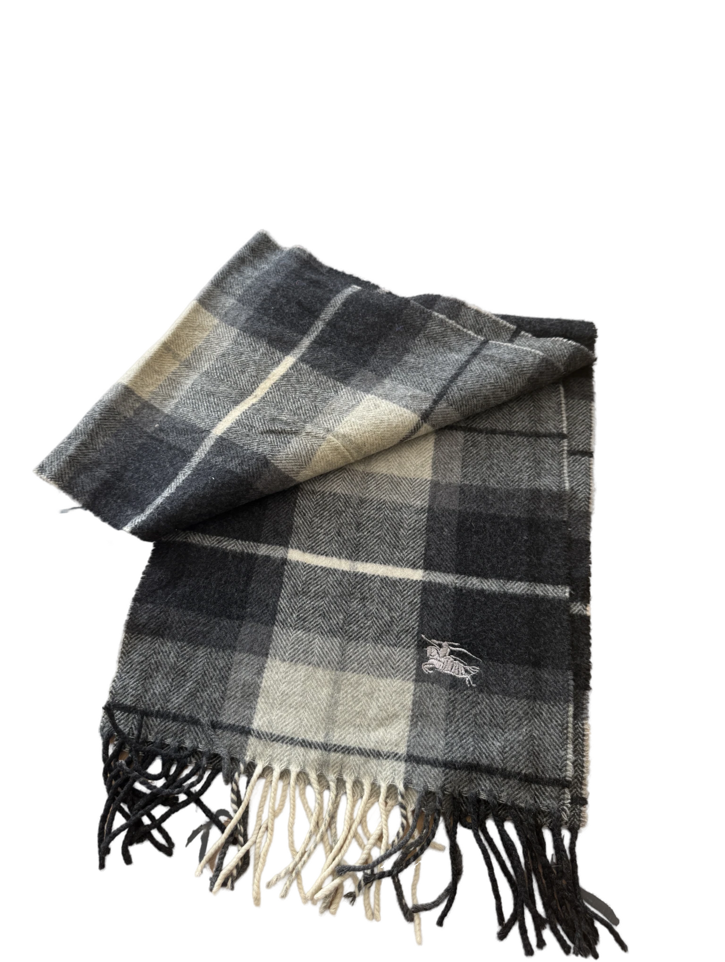 Burberry Schal 90% Merino / 10% Kaschmir Vintage – Grau