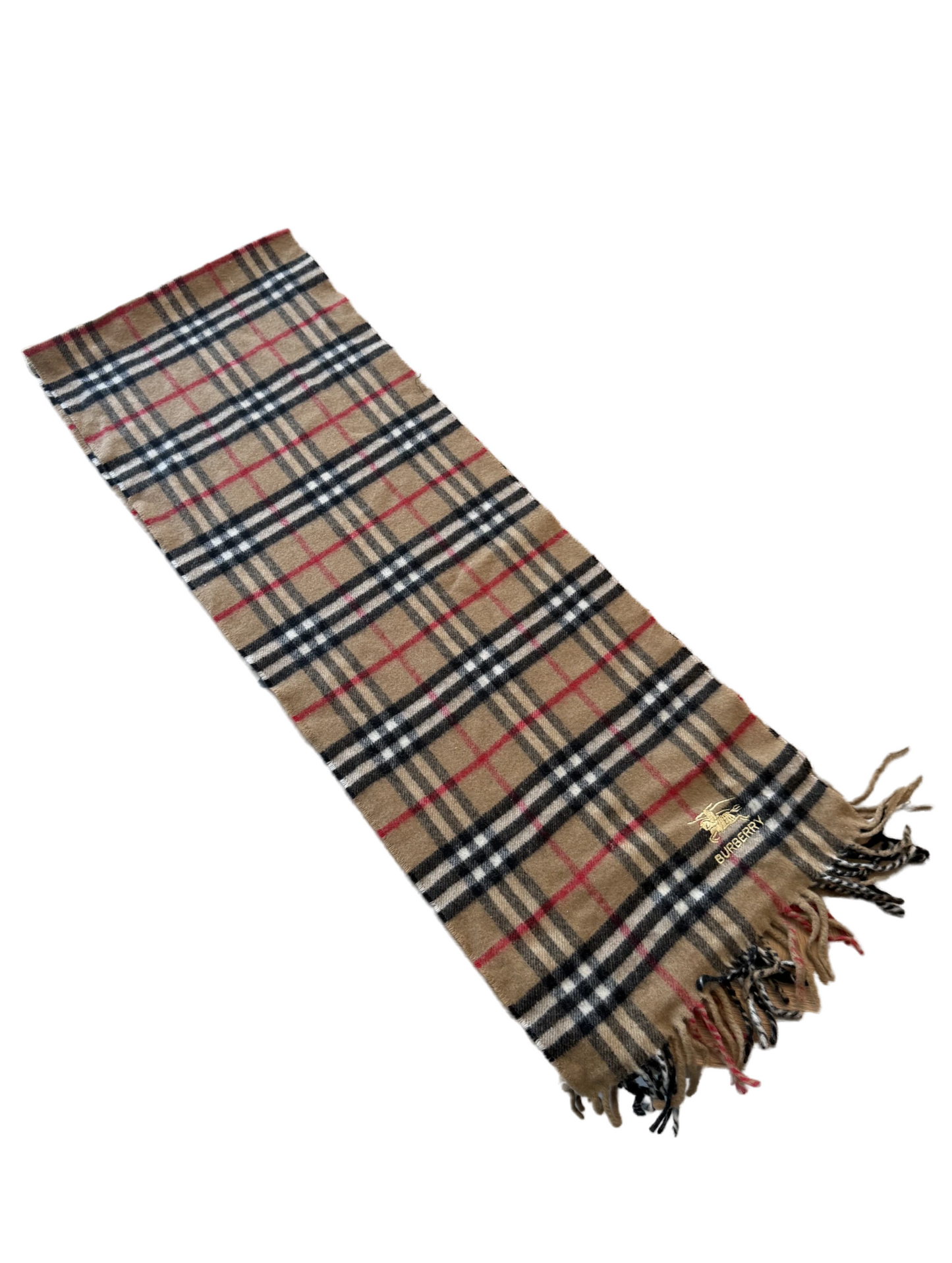 Burberry Schal 100% Lammwolle Vintage – Beige