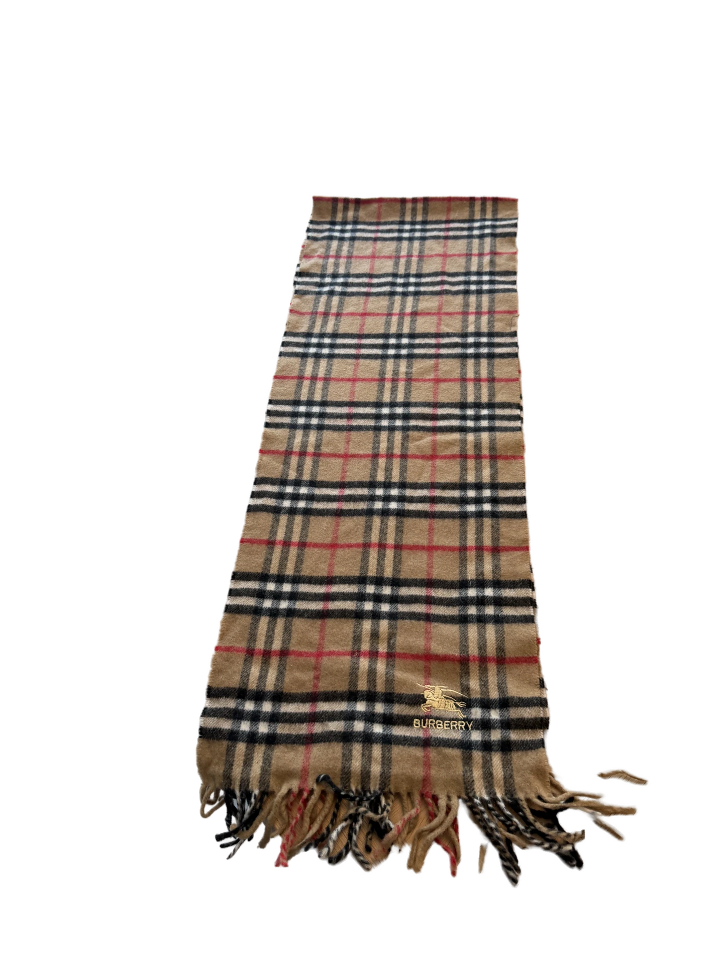 Burberry Schal 100% Lammwolle Vintage – Beige