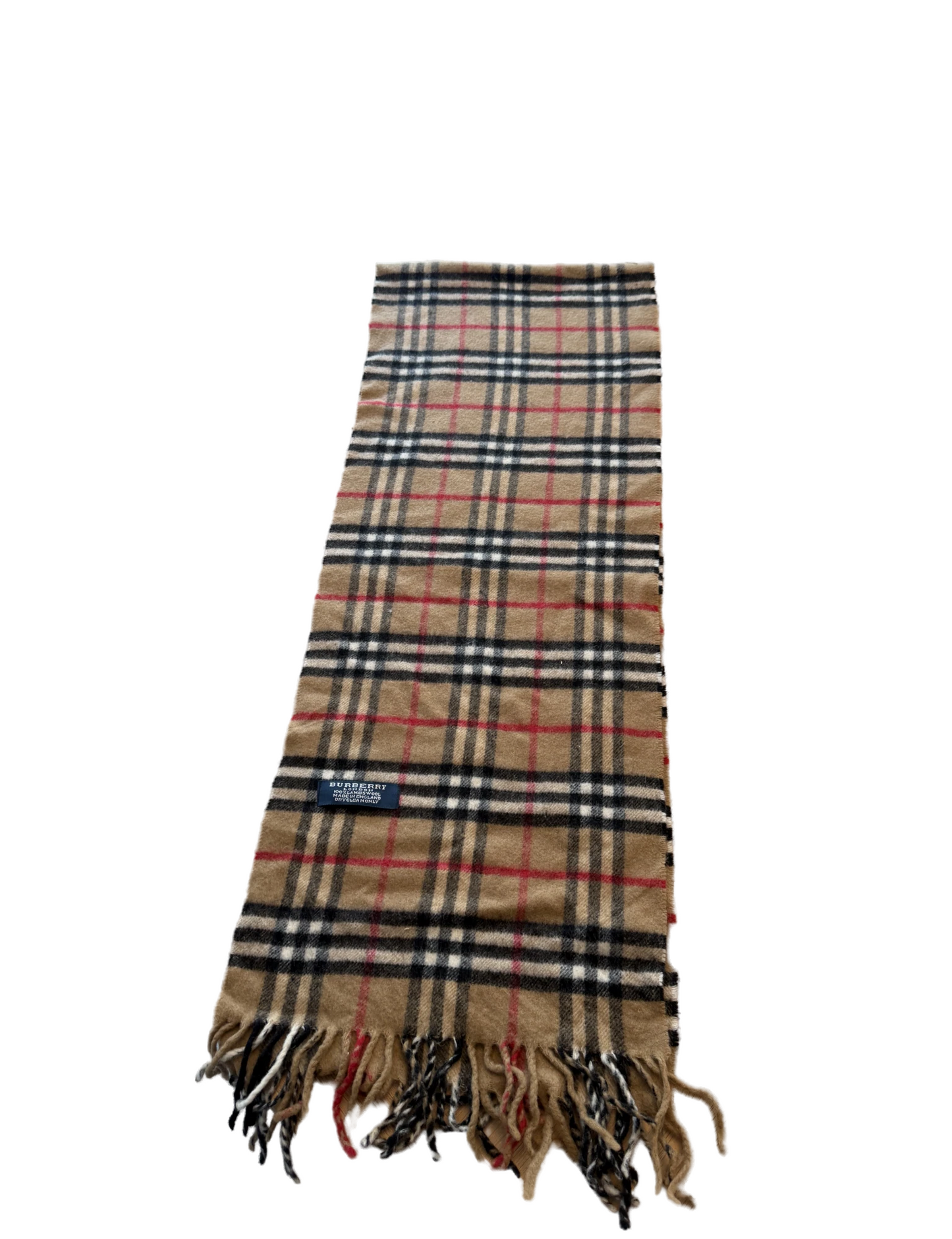 Burberry Schal 100% Lammwolle Vintage – Beige