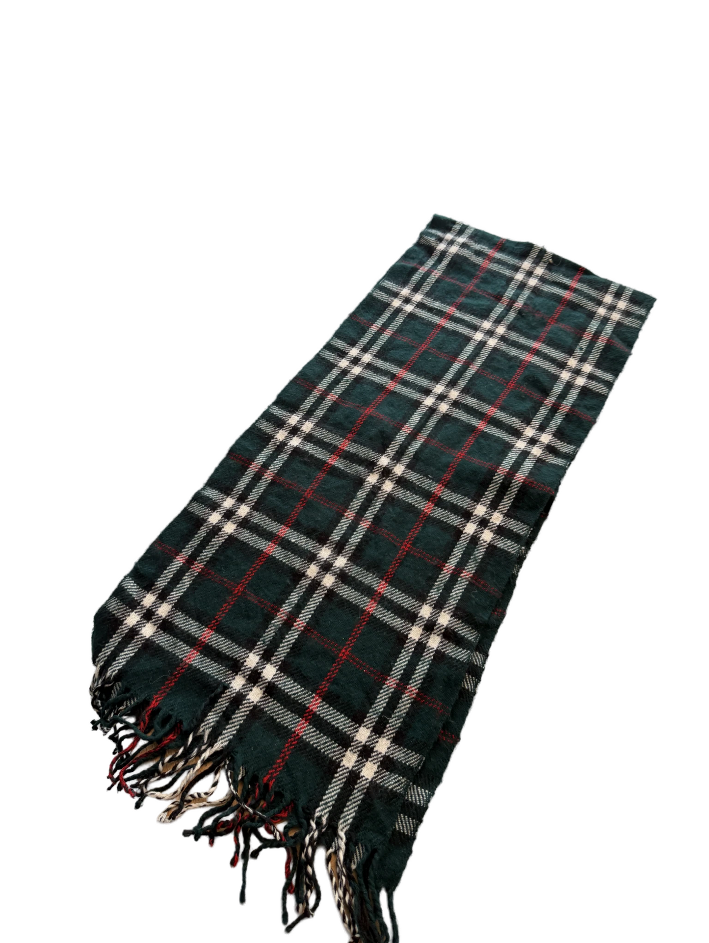Burberry Schal 100% Lammwolle Vintage – Dunkelgrün