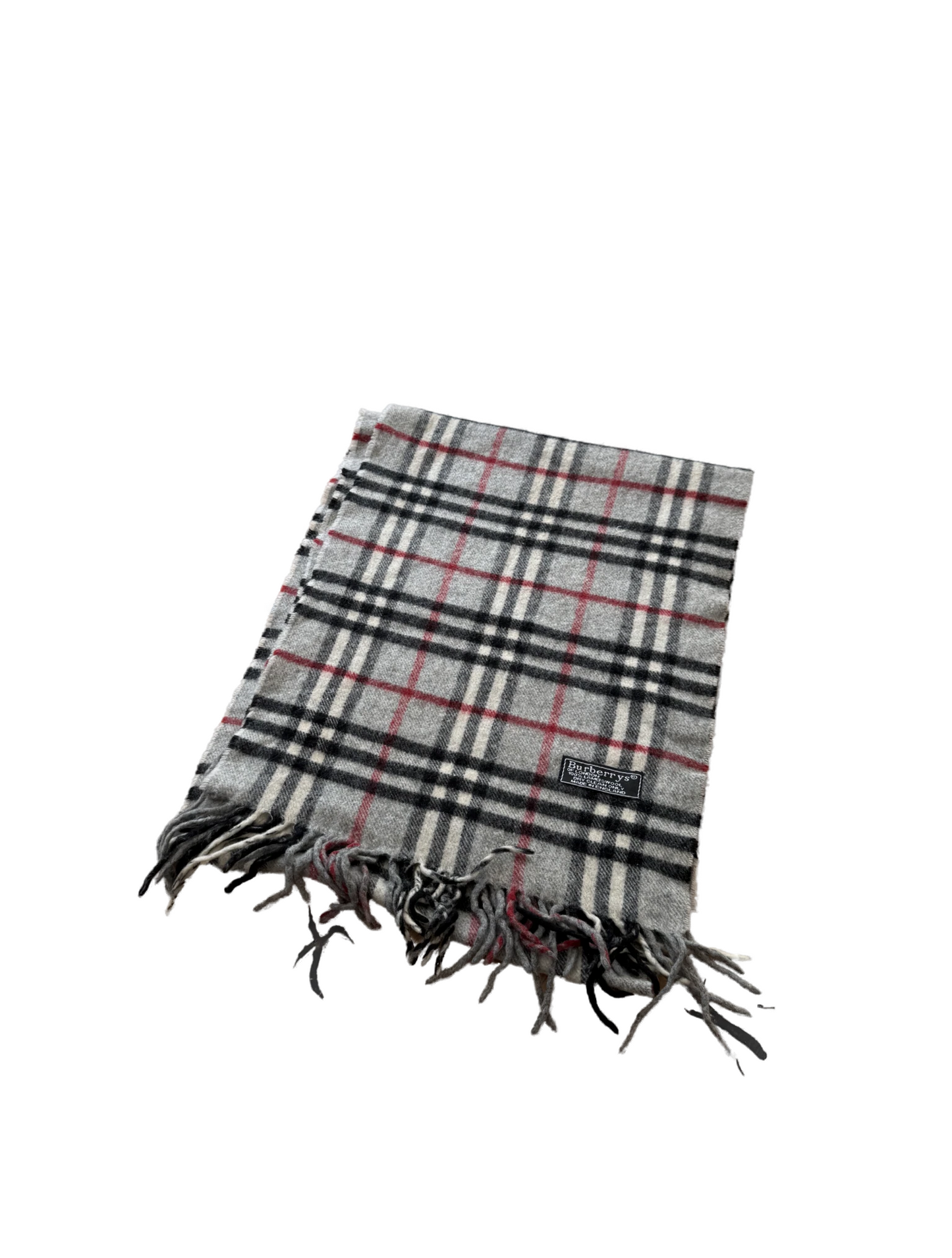Burberry Schal 100% Lammwolle Vintage – Grau