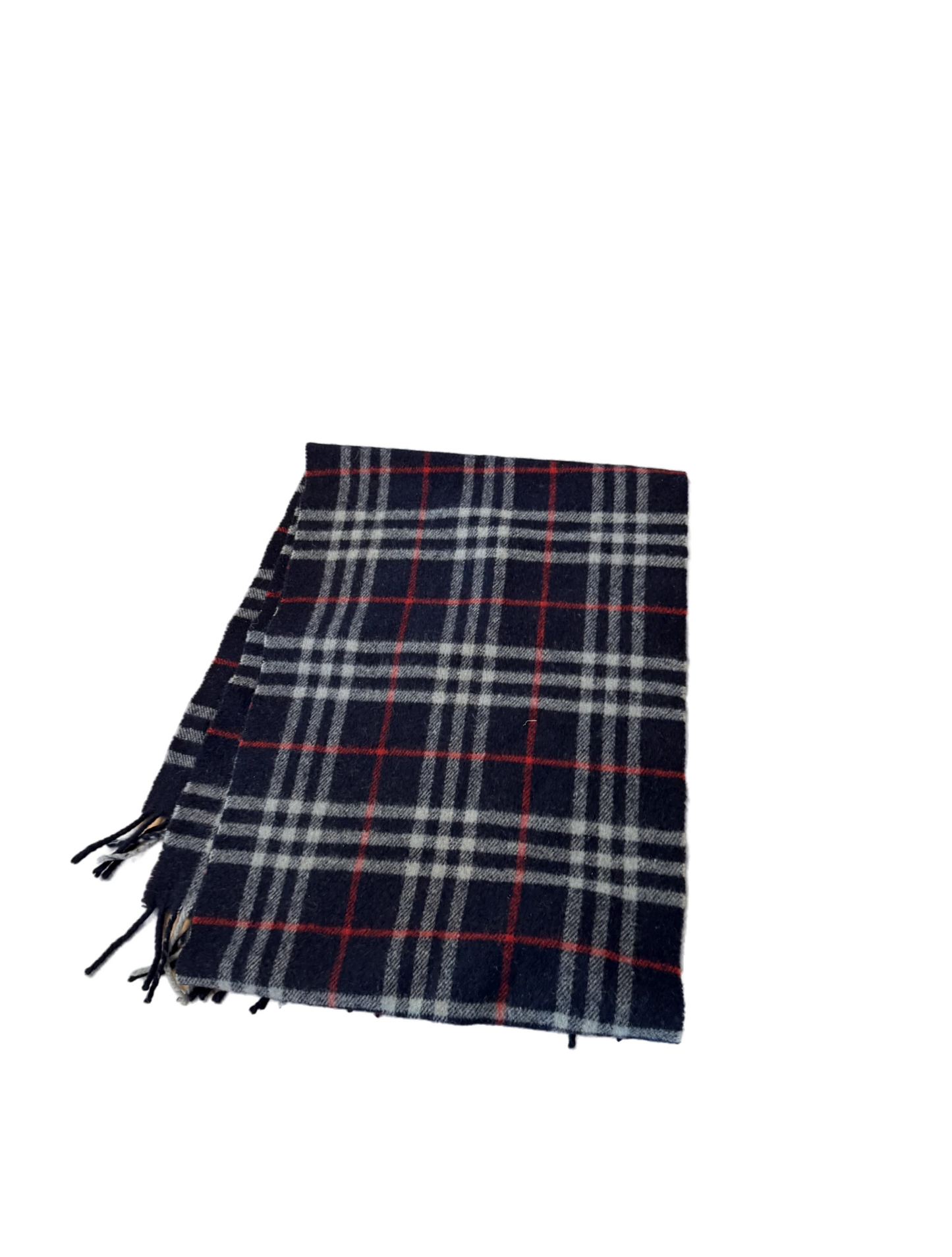 Burberry Schal 100% Lammwolle Vintage – Dunkelblau