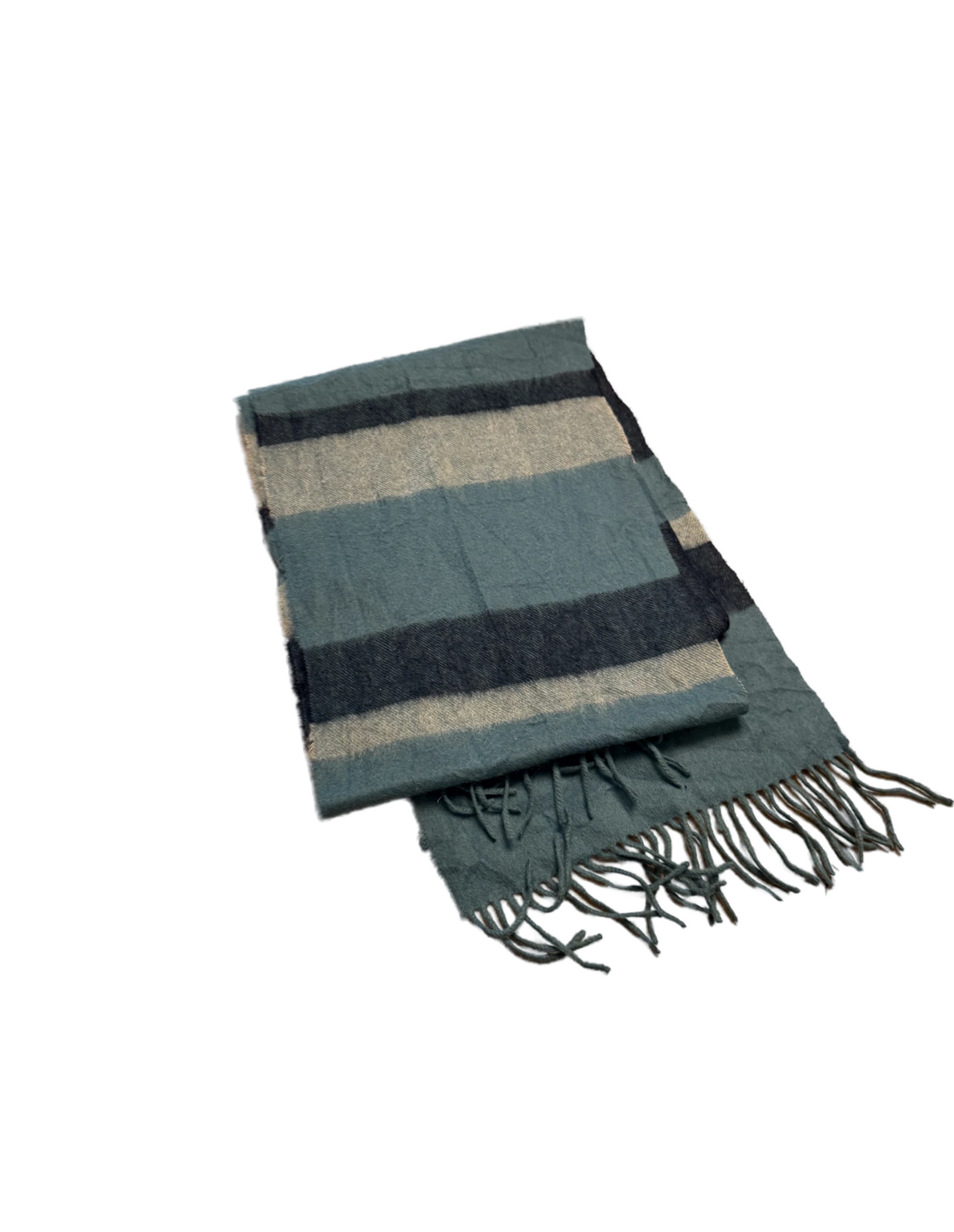 Burberry Schal 100% Kaschmir Vintage – Türkis / Dunkelblau / Hellblau
