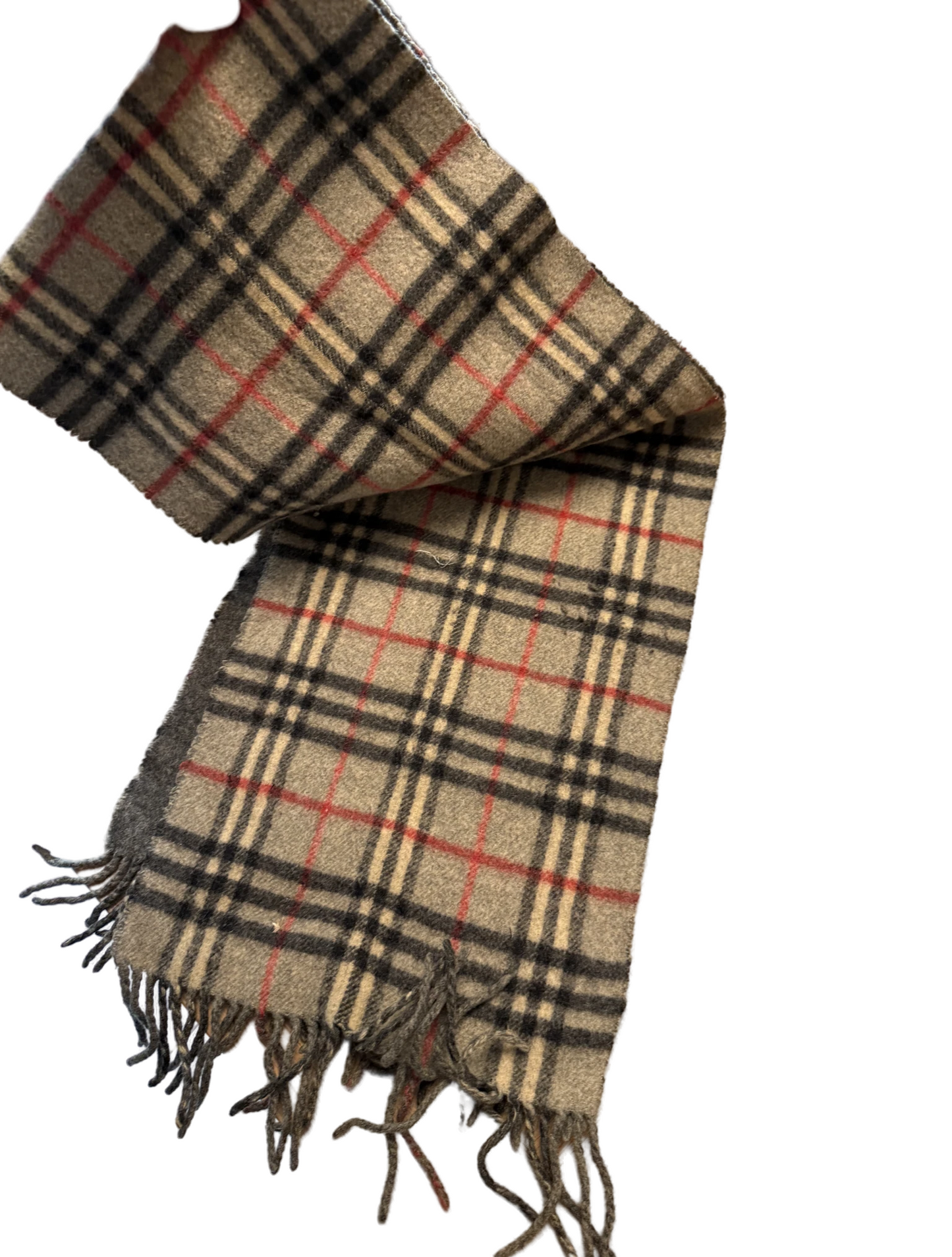 Burberry Schal 100% Lammwolle Vintage – Grau