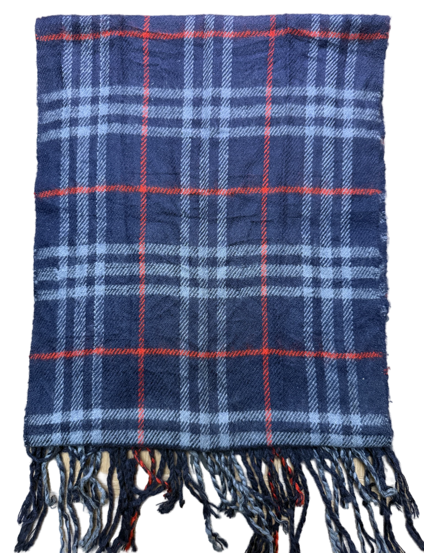 Burberry Schal 100% Lammwolle Vintage – Blau