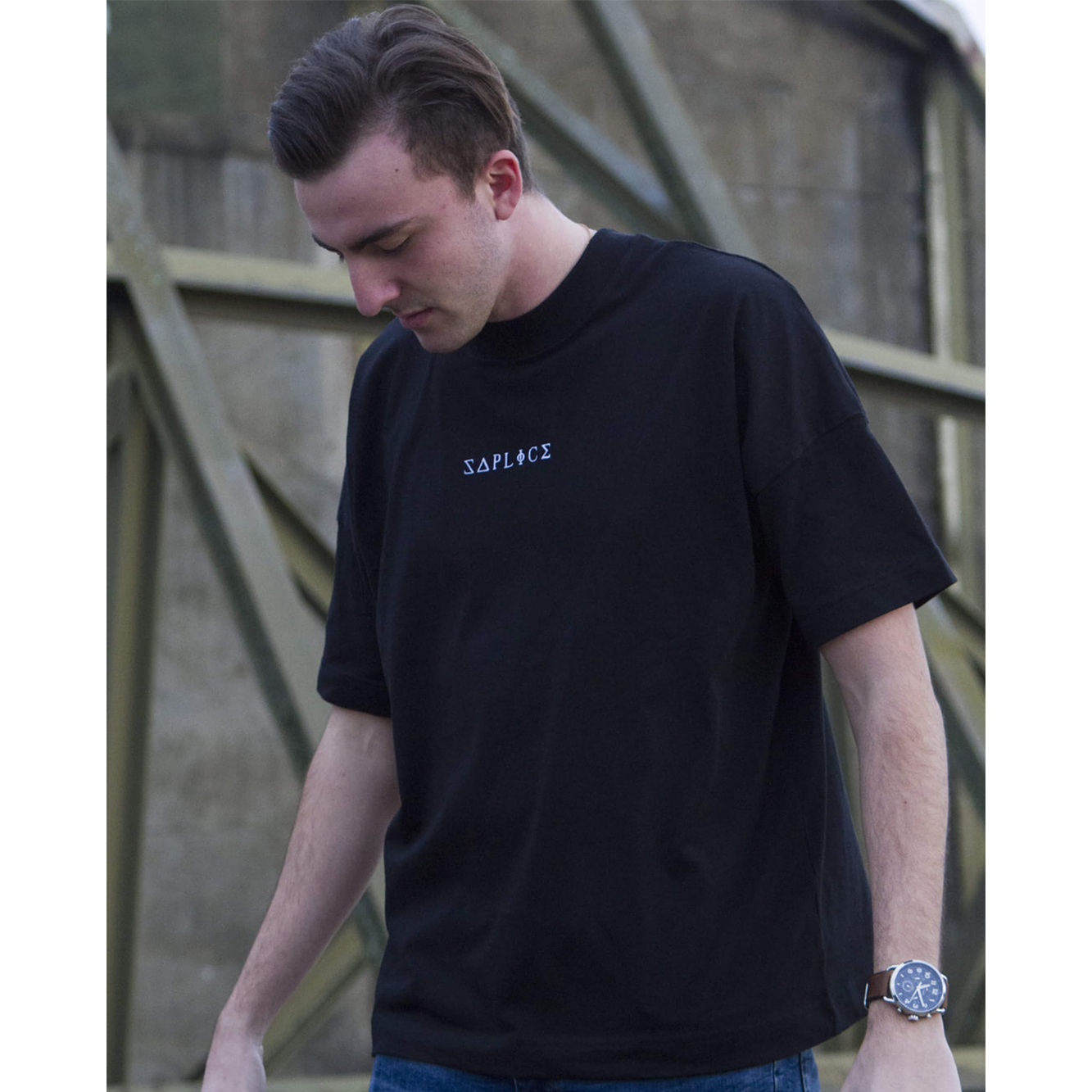 Saplice Oversized Tee - Black