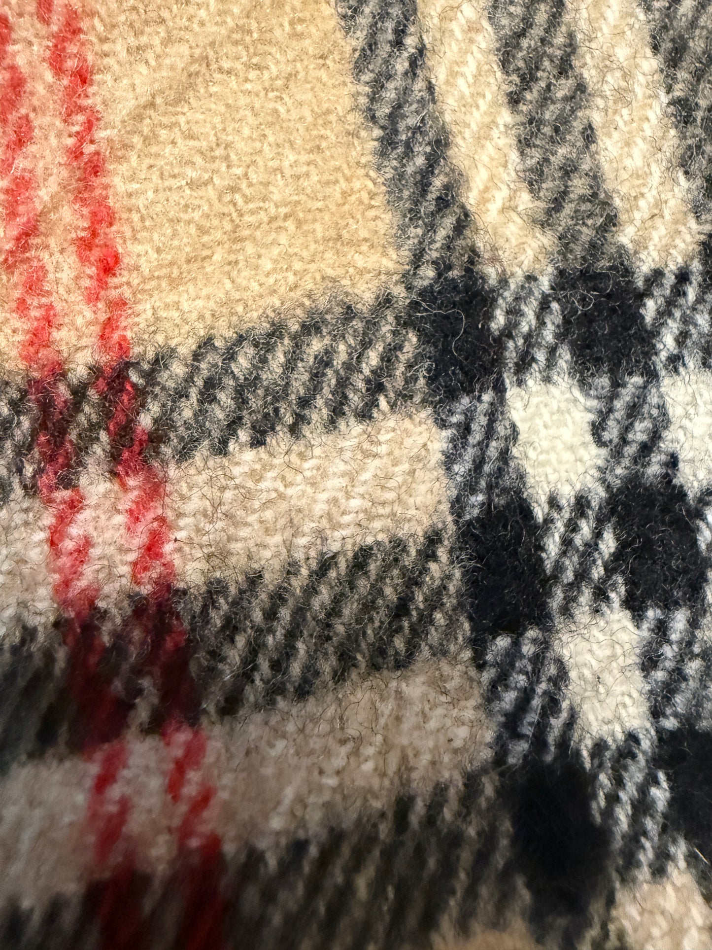 Burberry Schal 100% Lammwolle Vintage – Beige