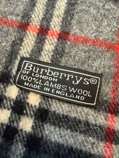 Burberry Schal 100% Lammwolle Vintage – Grau