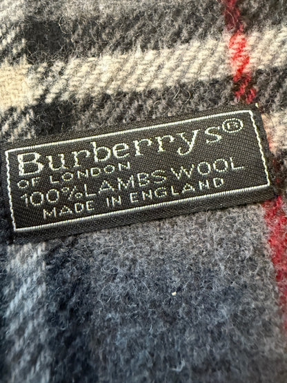 Burberry Schal 100% Lammwolle Vintage – Grau