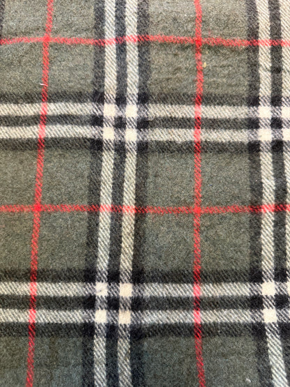 Burberry Schal 100% Lammwolle Vintage – Grün/Grau