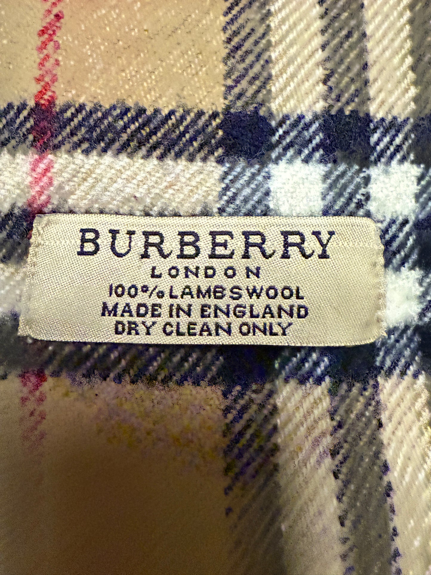 Burberry Schal 100% Lammwolle Vintage – Beige