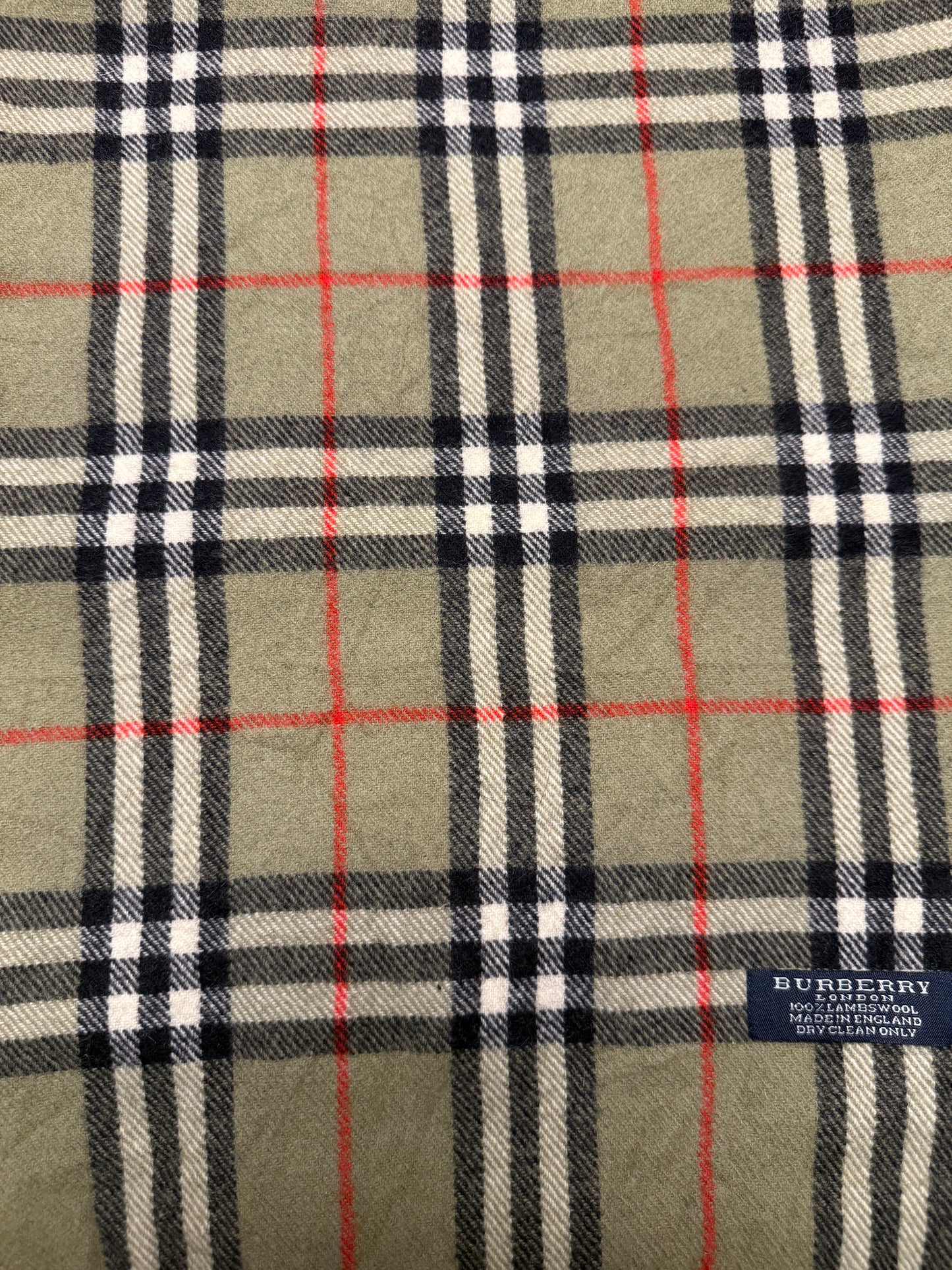 Burberry Schal 100% Lammwolle Vintage – Grau