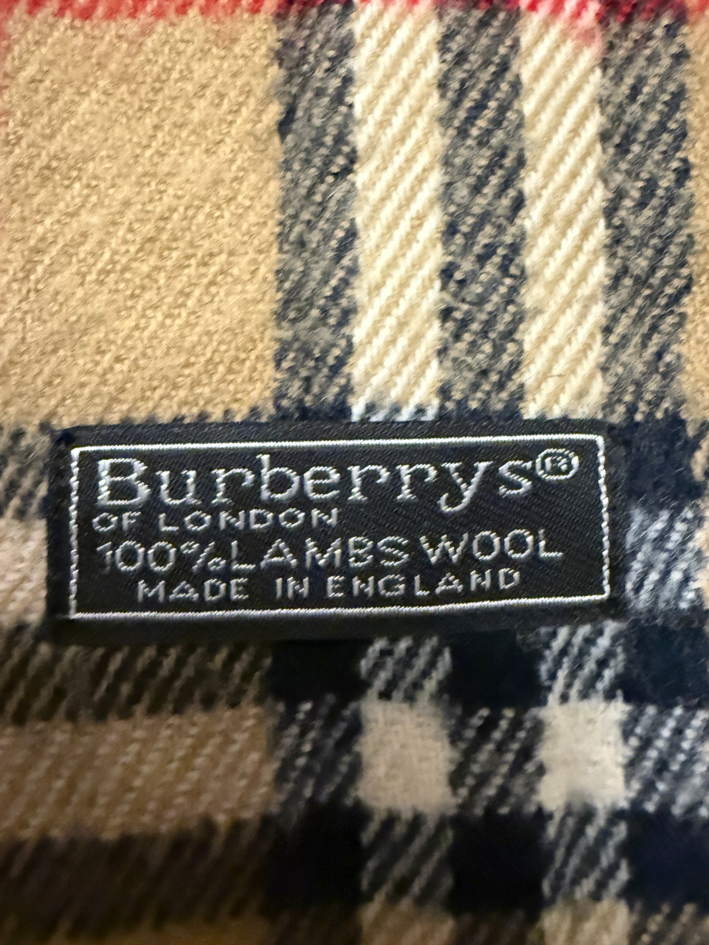Burberry Schal 100% Lammwolle Vintage – Beige