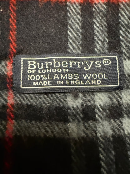 Burberry Schal 100% Lammwolle Vintage – Blau / Weiß / Rot