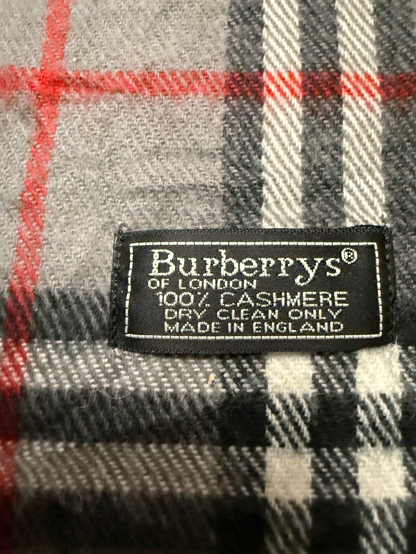 Burberry Schal 100% Kaschmir Vintage – Grau