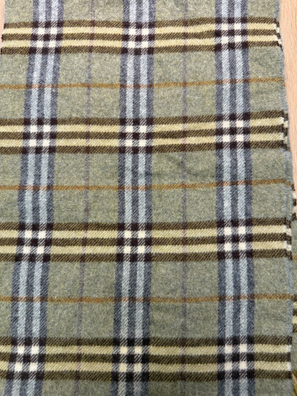 Burberry Schal 100% Lammwolle Vintage – Grün