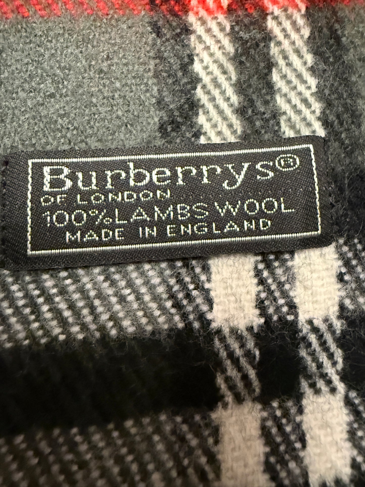 Burberry Schal 100% Lammwolle Vintage – Grau