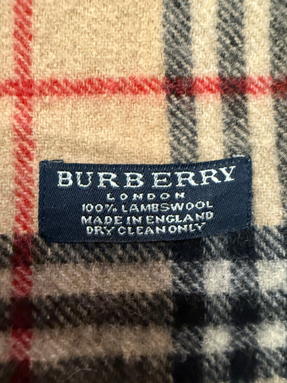 Burberry Schal 100% Lammwolle Vintage – Beige