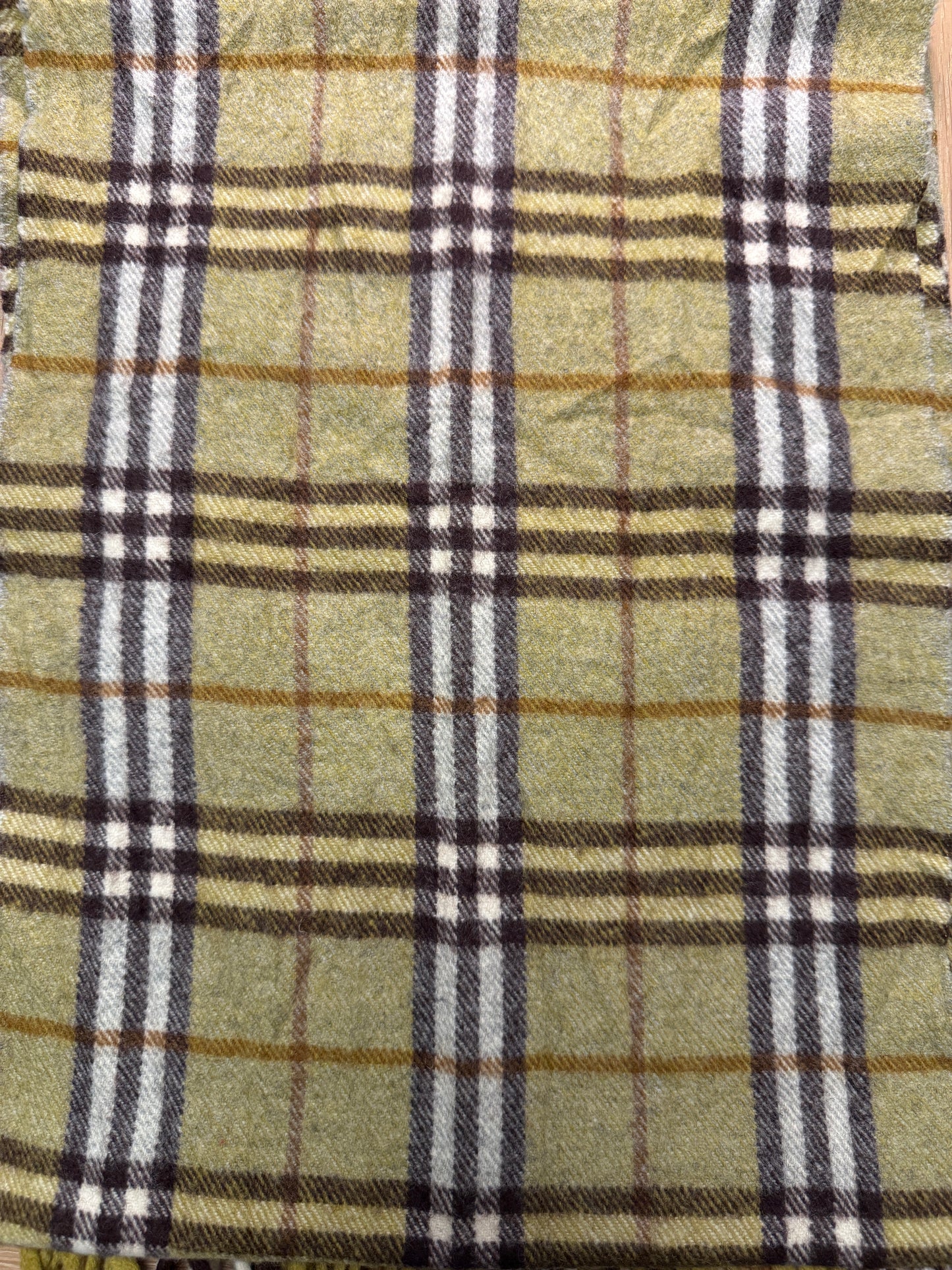Burberry Schal 100% Lammwolle Vintage – Grün