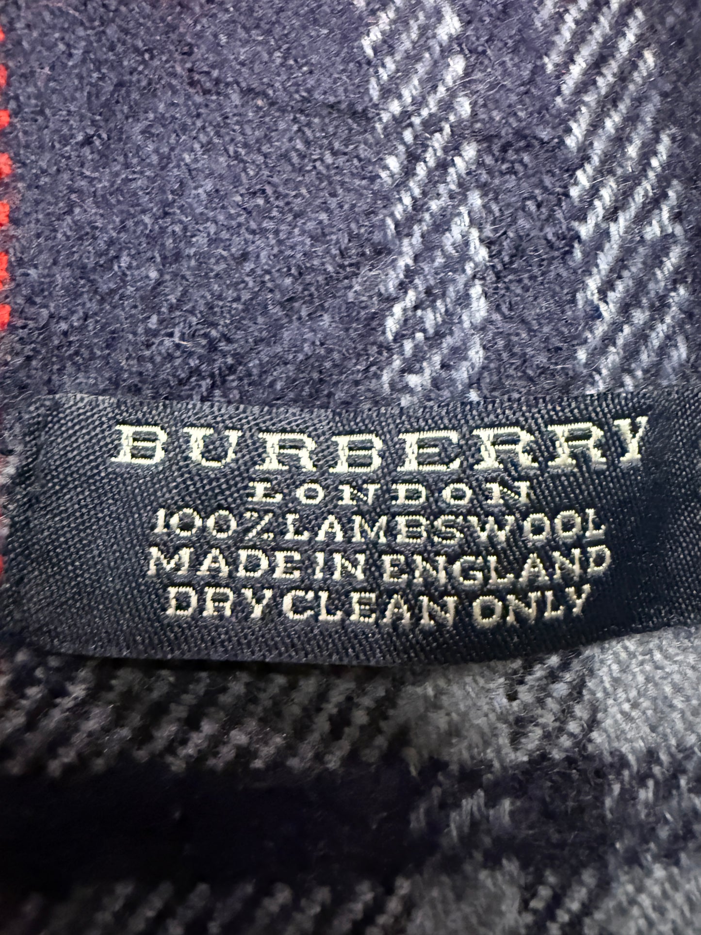 Burberry Schal 100% Lammwolle Vintage – Blau