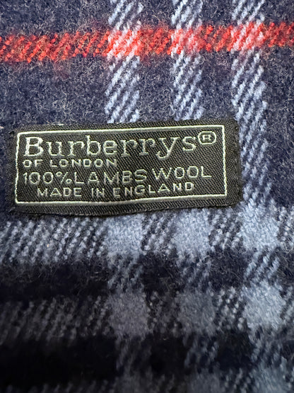 Burberry Schal 100% Lammwolle Vintage – Blau