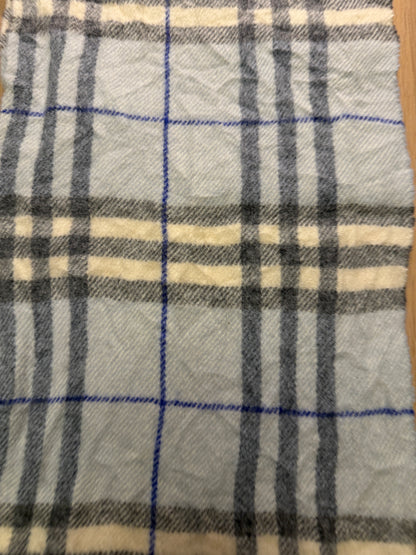 Burberry Schal 100% Lammwolle Vintage – Hellblau