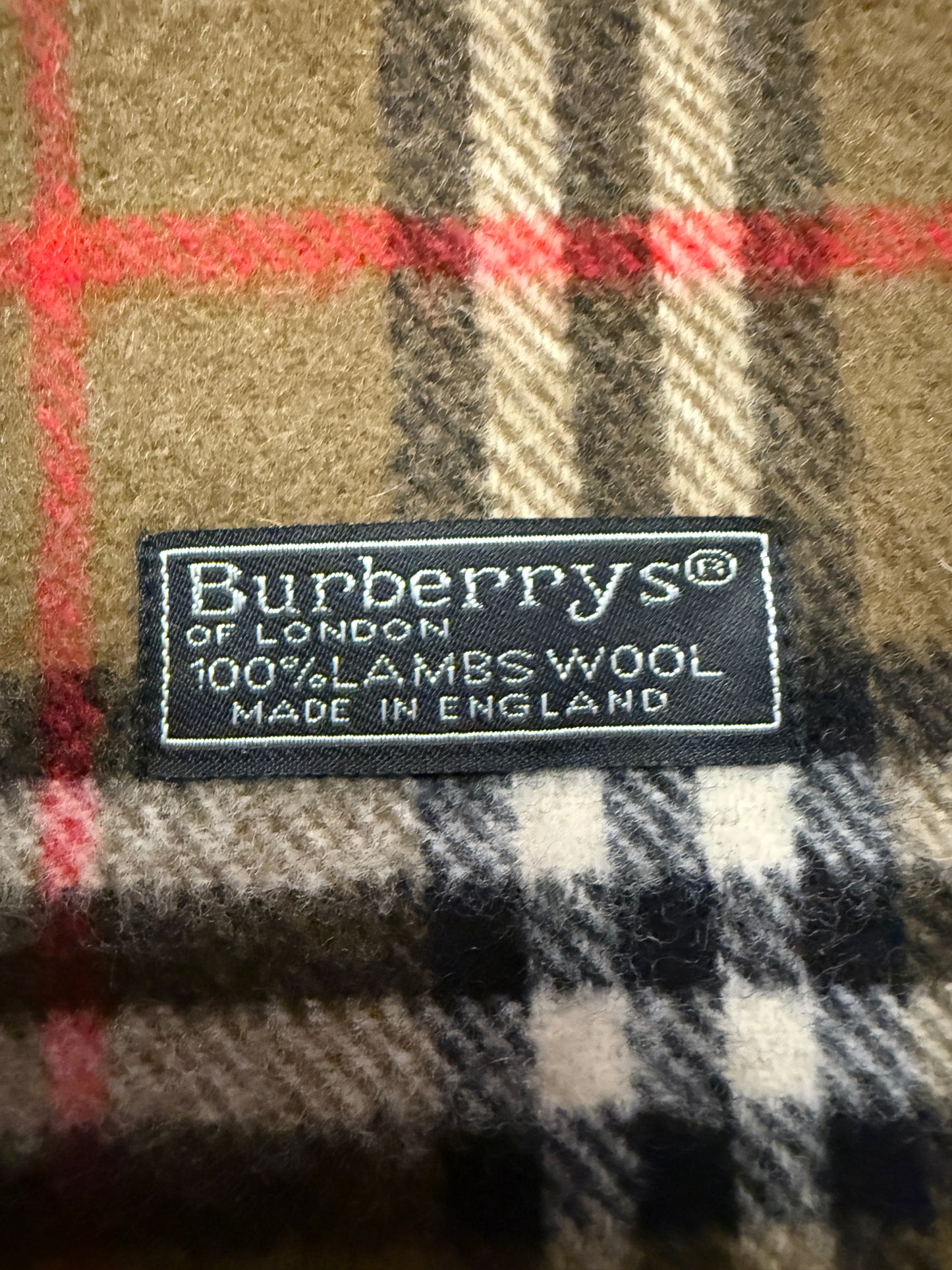 Burberry Schal 100% Lammwolle Vintage – Mokkabraun