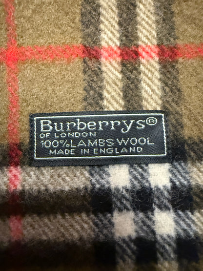 Burberry Schal 100% Lammwolle Vintage – Mokkabraun