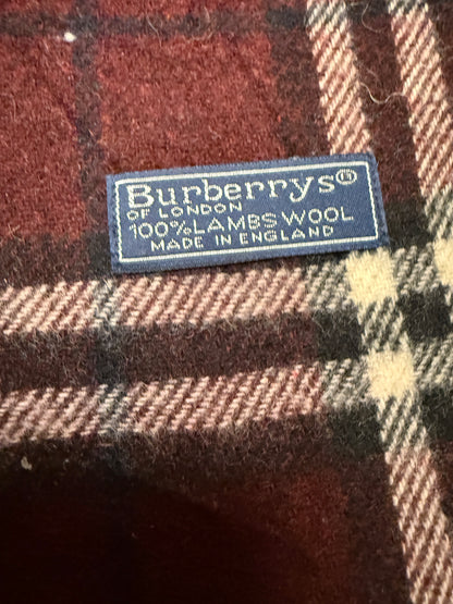 Burberry Schal 100% Lammwolle Vintage – Rot