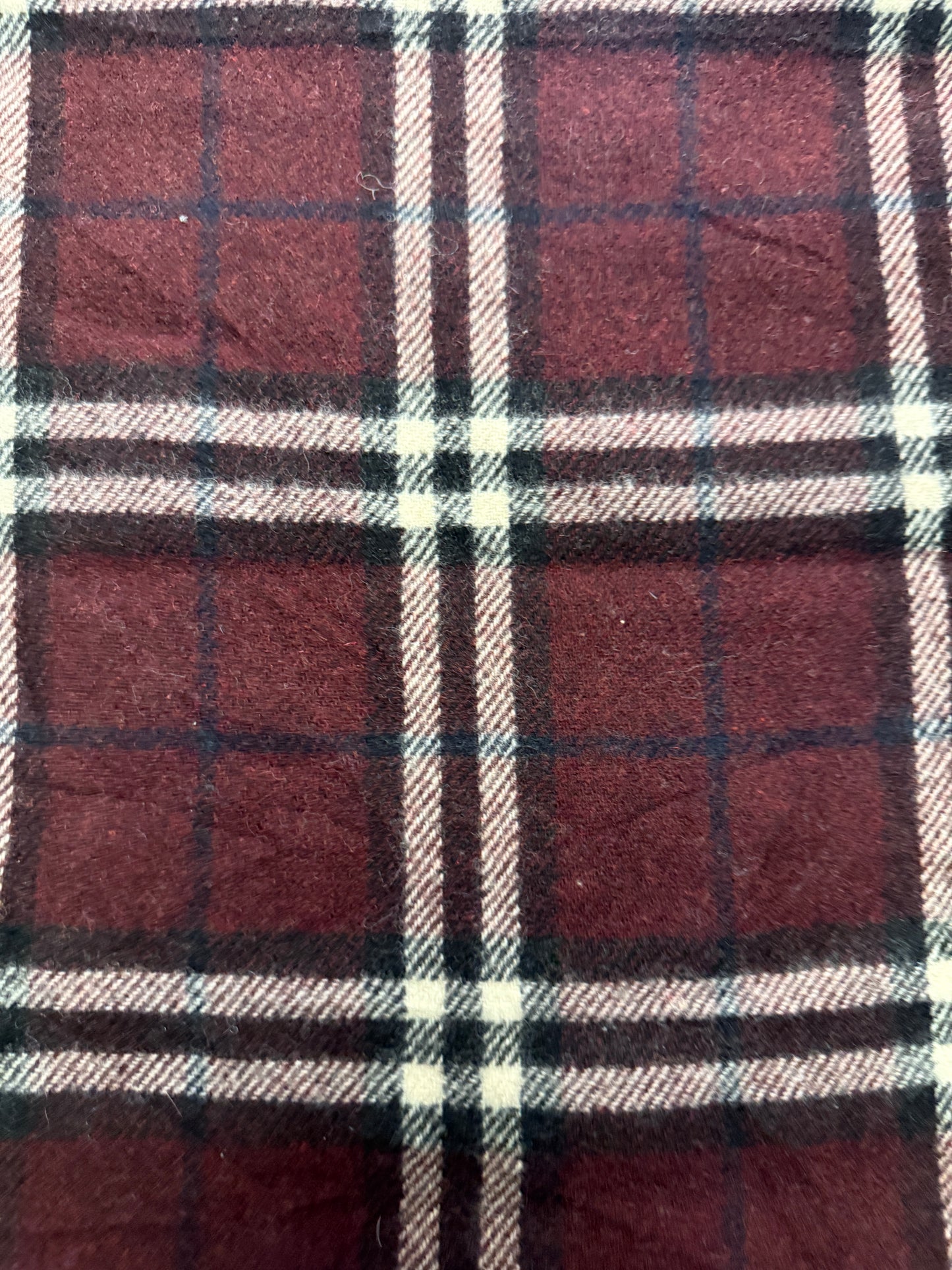 Burberry Schal 100% Lammwolle Vintage – Rot