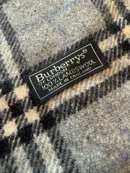 Burberry Schal 100% Lammwolle  Vintage – Grau