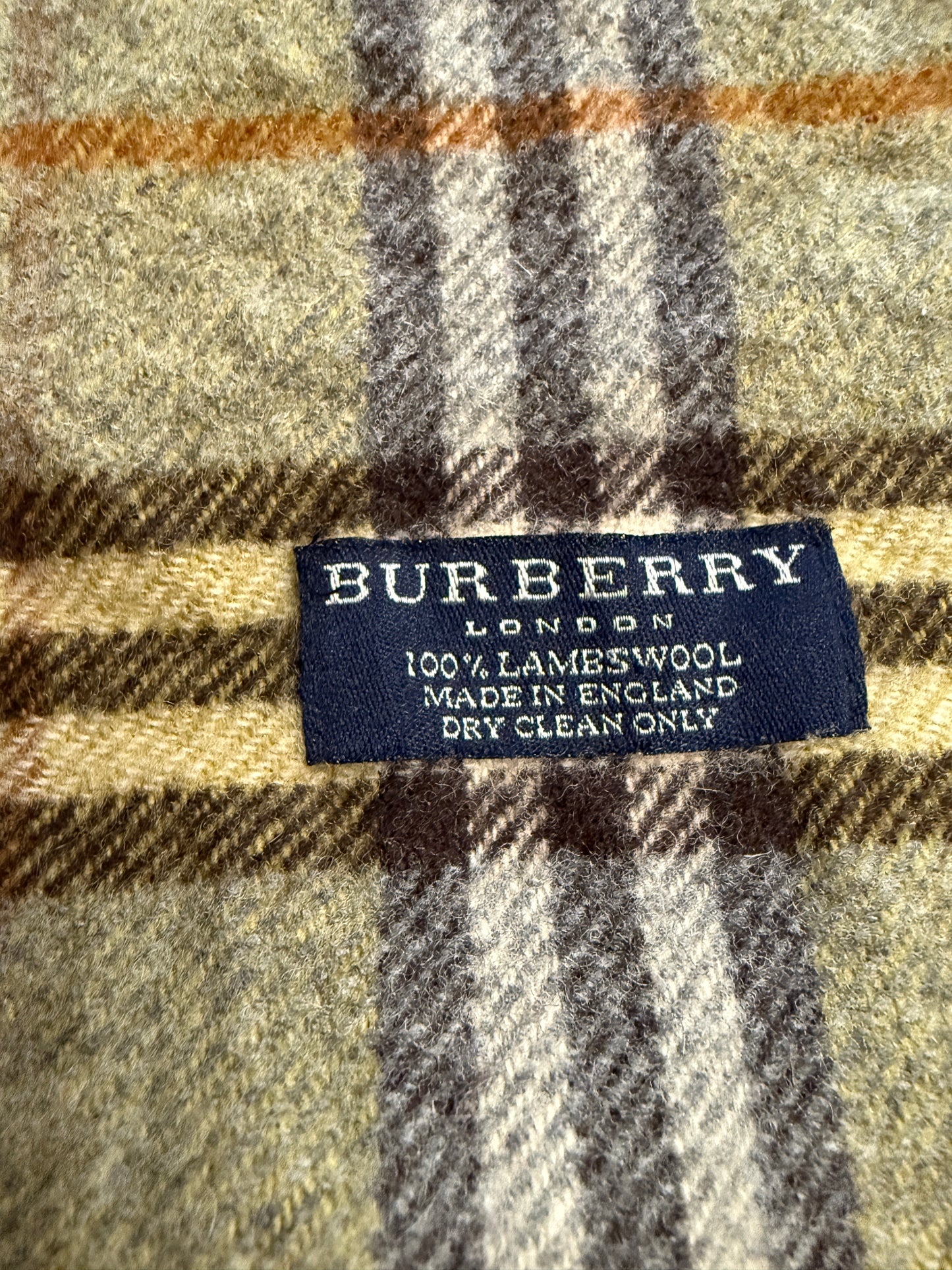 Burberry Schal 100% Lammwolle Vintage – Beige