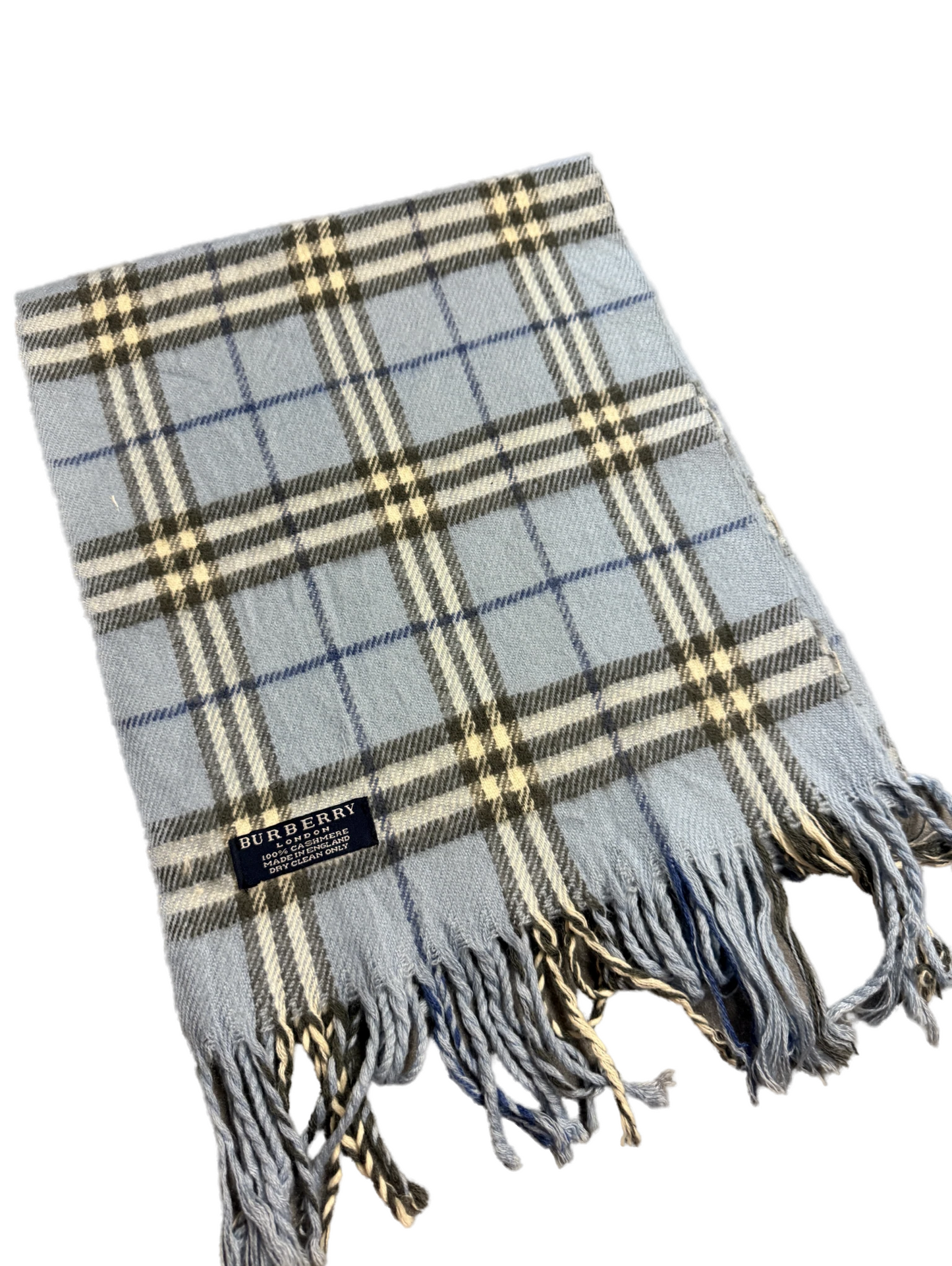 Burberry Schal 100% Kaschmir Vintage – Blau