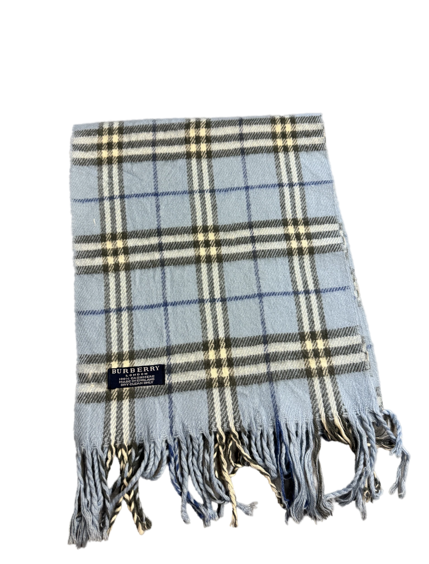 Burberry Schal 100% Kaschmir Vintage – Blau