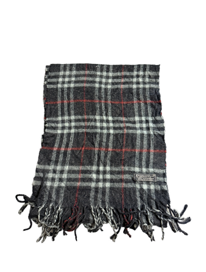 Burberry Schal 100% Lammwolle Vintage – Grau