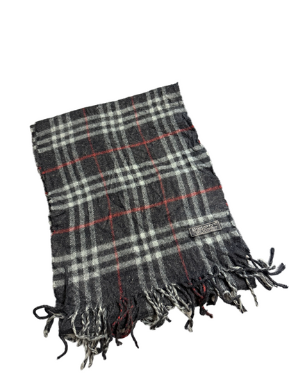 Burberry Schal 100% Lammwolle Vintage – Grau