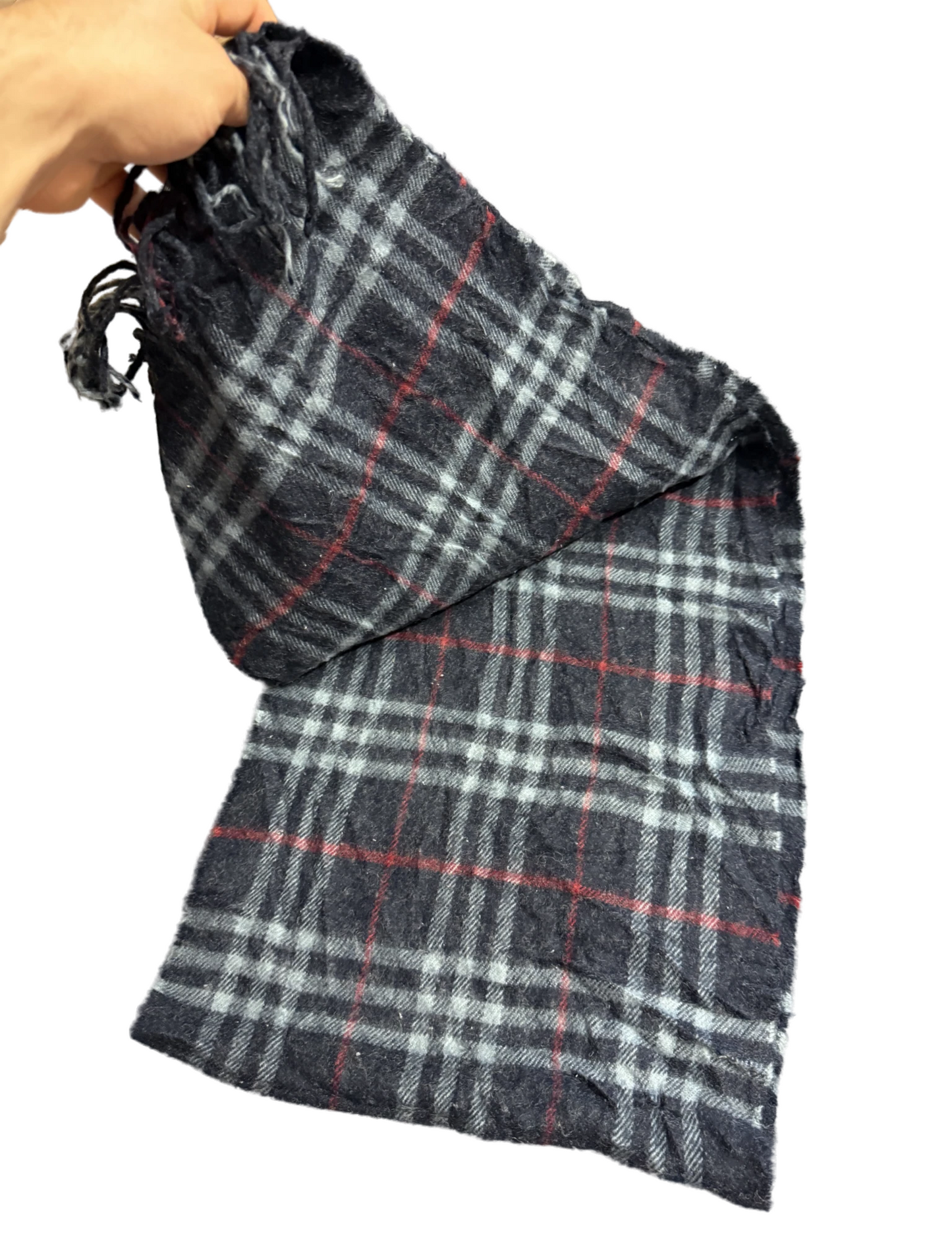 Burberry Schal 100% Lammwolle Vintage – Grau