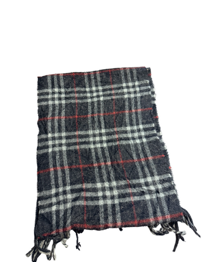 Burberry Schal 100% Lammwolle Vintage – Grau