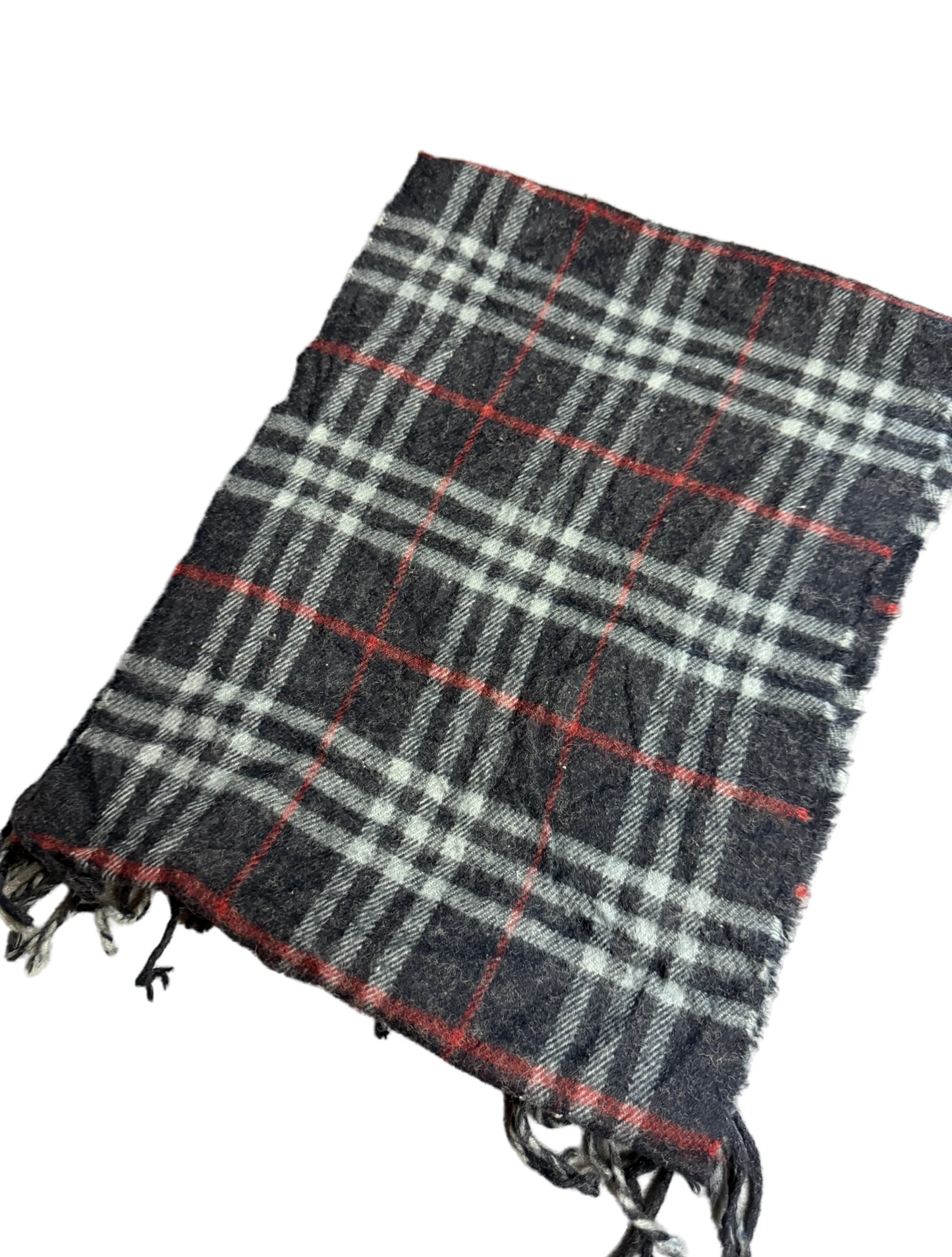 Burberry Schal 100% Lammwolle Vintage – Grau