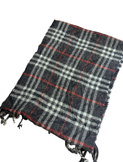 Burberry Schal 100% Lammwolle Vintage – Grau