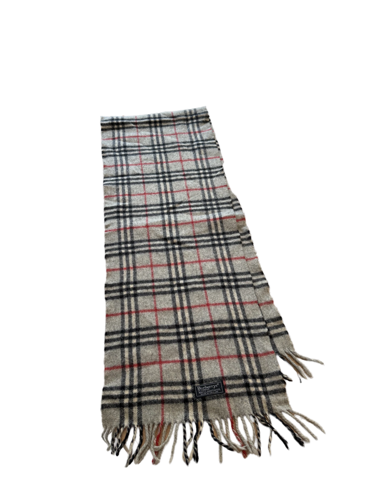 Burberry Schal 100% Lammwolle  Vintage - Grau