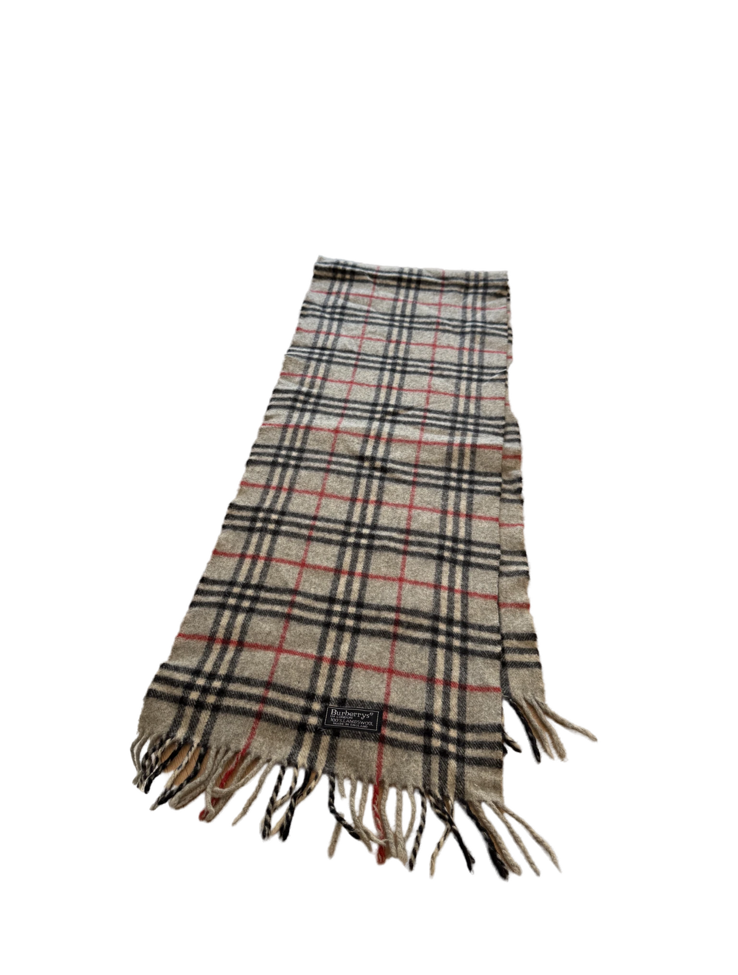 Burberry Schal 100% Lammwolle  Vintage - Grau