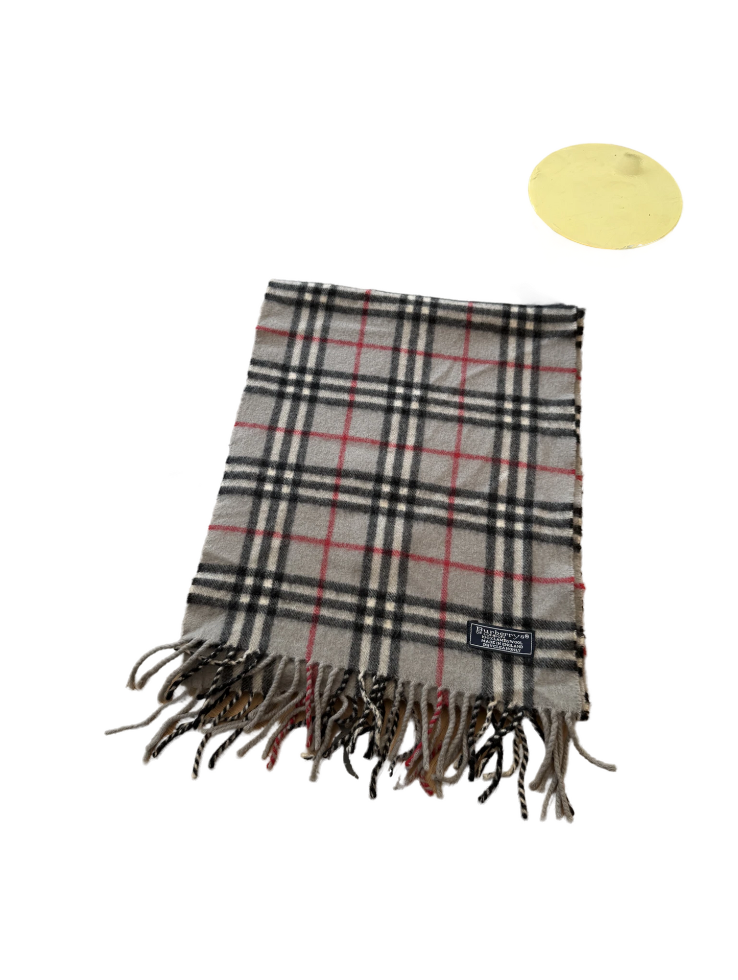 Burberry Schal 100% Lammwolle  Vintage – Grau